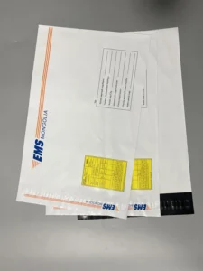 Custom Printed Postal Courier Bags Waterproof Self Adhesive Mailing Envelopes with Address and Customs Declaration Panel