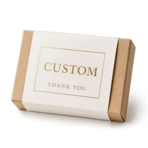 Custom Printed Recyclable Belly Band Paper Sleeve, Die-Cut, Matt Lamination and Embossing for Self-Erecting Gift Boxes