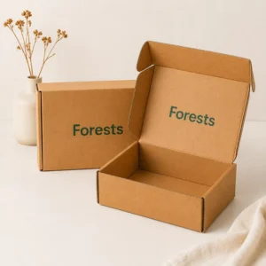 Custom Printed Recyclable Folding Kraft Corrugated Shipping Box for Clothing and Gift Packaging