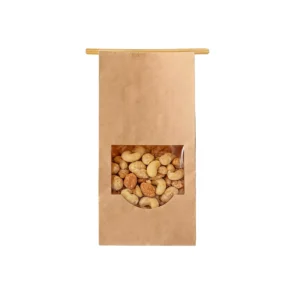 Custom Printed Recyclable Kraft Paper Bag for Small Snacks Breakfast Takeaway Packaging