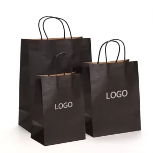 Custom Printed Recyclable Kraft Paper Shopping Bag For Clothing, Gifts, And Food Takeaway With Your Own Logo