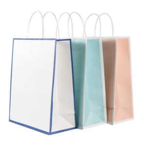 Custom Printed Recyclable Kraft Paper Shopping Bag with Handle