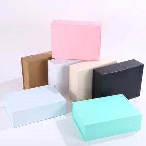 Custom Printed Recyclable Rigid Kraft Paper Magnetic Flip-Top Gift Box