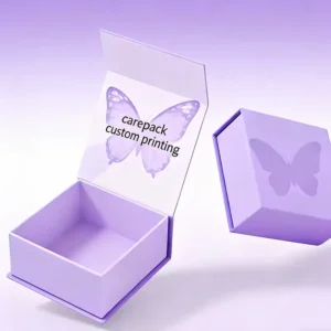 Custom Printed Recyclable Square Rigid Corrugated Board Gift Box with UV Coating, Lamination, Embossing, Magnetic Lid, and Handle