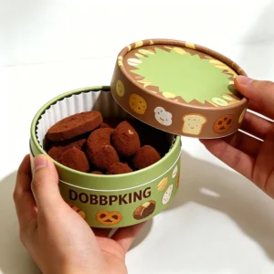 Custom Printed Round Paper Tube Candy Container for Chocolate Truffles
