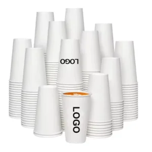 Custom Printed Single Wall White Disposable 7oz 9oz 12oz 14oz 16oz Paper Cup Coffee Cups