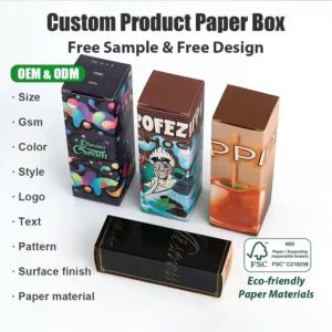 Custom Printed Small Folding White Card Paper Box Ivory Board Kraft Paper Product Packaging Box With Logo
