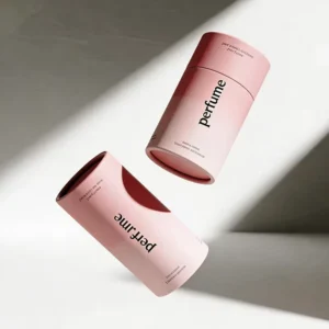 Custom Printed Soy Ink Round Recyclable Cardboard Paper Tube Packaging for Cosmetics, Scented Candles, and Perfume Bottles
