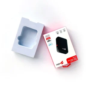 Custom Printed Spot UV Folding Power Bank Paper Box with EVA Inner Tray