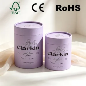 Custom Printed Sturdy Cylindrical Cardboard Paper Tube for T-Shirt, Candle, and Perfume Packaging