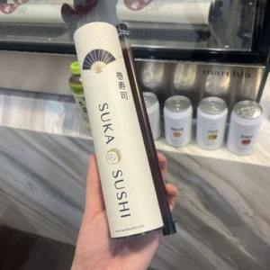 Custom Printed Sushi Push Pop Paper Tube Packaging with Chopsticks Food Grade Cylindrical Paper Canister for Sushi Shop