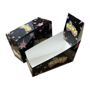 Custom Printed Tear-Strip Paper Display Box, Retail Snack and Cosmetic Packaging
