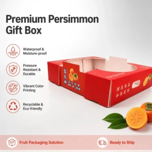Custom Printed Ventilated Waterproof Recyclable PP Corrugated Plastic Persimmon Crate