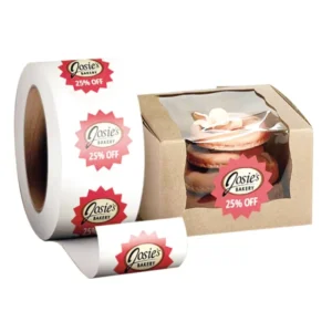 Custom Printed Waterproof Adhesive Food Seal Label Sticker Roll