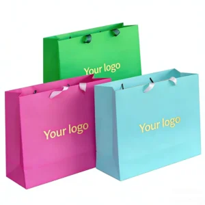 Custom Printed White Card Paper Bags with Logo for Jewelry, Watches, Glasses, Gifts, Crafts, and Retail