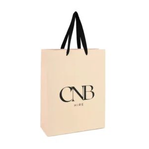 Custom Printed White Cardboard Bag With Handles Digital Printing For Clothing Food Take Away Personalized Your Own Logo