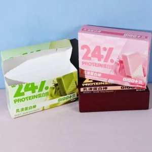 Custom Printed White Rectangular Box with Recycled Materials, Sponge Lining, Tear Strip, for Biscuits, Nuts, and Cookies, ISO9001 ISO22000