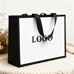 Custom Printed White Retail Gift Paper Bags