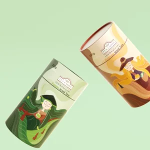 Custom Printing Biodegradable Cylinder Paper Cardboard Herbal Tea Canister Bags Gift Tube Box Packaging for Weight Loss Tea