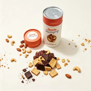 Custom Printing PPWR EU Food-contact Compliant Hermetic Chocolate Paper Tube and Paper Can Packaging Manufacturer