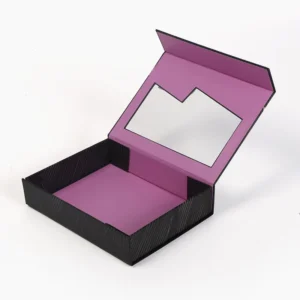 Custom Printing Rigid Folding Paper Packaging Magnetic Closure Gift Box with Window