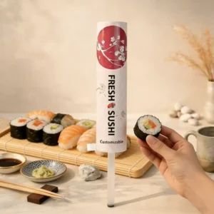 Custom Push Pop Sushi Packaging Cylinder Push up Cylinder Paper Tube Packaging Pop up Sushi Container Sushi Packaging Container