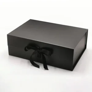 Custom Rectangular Recyclable Gift Box with Ribbon and Magnetic Lid