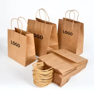 Custom Recyclable Brown Paper Bag with Handle