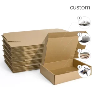Custom Recyclable Brown Paper Corrugated Shipping Boxes with Printed Logo for Small Business Packaging