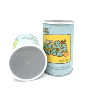 Custom Recyclable Cardboard Core Cylinder Tubes for Noodles Chips Airtight Food Grade Paper Canister Stamping
