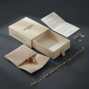Custom Recyclable Cardboard Magnetic Closure Rigid Jewelry Box for Earrings and Necklaces