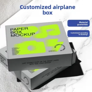 Custom Recyclable Corrugated Airplane-Shaped Apparel Packaging Box for Cross-Border Shipping