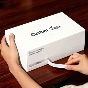 Custom Recyclable Corrugated Cardboard Self-Sealing Gift Shipping Mailer Box with Tear Strip and Printed Logo