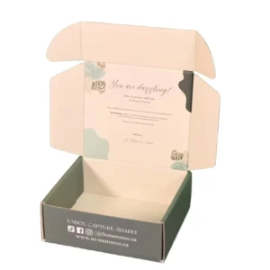 Custom Recyclable Corrugated Mailer Shipping Gift Packaging Boxes with Matte Lamination