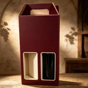 Custom Recyclable Double-Bottle Kraft Paper Wine Box
