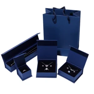 Custom Recyclable Eco Friendly Black Magnetic Rigid Coated Paperboard Oblong Watch Eyewear Jewelry Gift Boxes with Logo