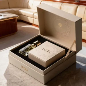 Custom Recyclable Flip-Top Rigid Paper Gift Box for Perfume Bottles with Sponge Liner