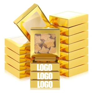 Custom Recyclable Gold Cardboard Dessert Gift Box for Chocolate and Mooncakes