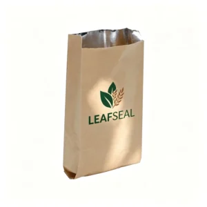 Custom Recyclable Greaseproof Kraft Paper Takeaway Bag for Fast Food, Fried Chicken, Sandwiches, and Burgers