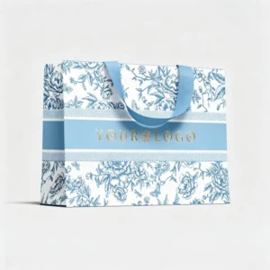 Custom Recyclable Inner Belt Ribbon Handle Kraft Paper White Card Tote 190-230gsm Personalized Logo for Shopping Paper Bag