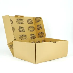 Custom Recyclable Kraft Corrugated Shipping Carton with Logo Print for E-commerce