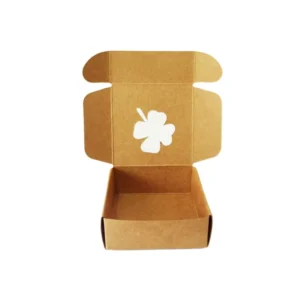 Custom Recyclable Kraft Paper Shipping Mailer Soap Box with Die-Cut Window