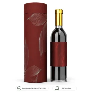 Custom Recyclable Kraft Paper Tube Cylinder Packaging for Wine Beer and Whiskey Spirits