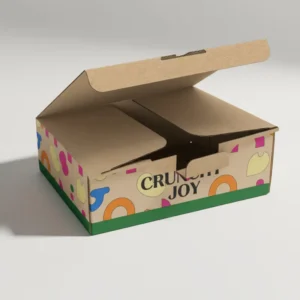 Custom Recyclable Reusable Embossed Pink Paper Tuck-End Packaging Box for Snacks, Candy, Baby Food, Noodles, and Jelly