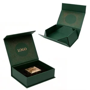 Custom Recyclable Side-Opening Foldable Rigid Paperboard Gift Box with Magnetic Closure