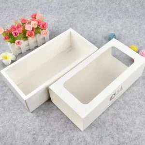 Custom Recyclable Small Cardboard Box with Clear Window, Matte Lamination and Folding Design for Flowers and Skincare