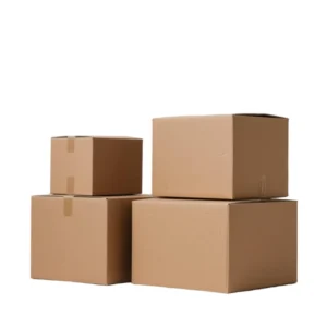 Custom Recycled Cardboard Corrugated Mailing and Shipping Cartons with UV Matt Lamination, Slotted, Portable