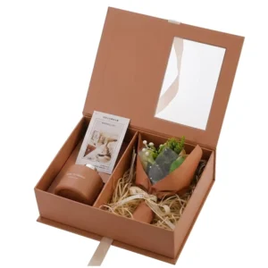 Custom Recycled Embossed Folding Flip-Lid Rigid Cardboard Paper Gift Box