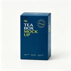 Custom Recycled Material Matte Navy Blue Paperboard Tea Gift Box with Offset Printing for Loose Leaf Tea and Tea Bags
