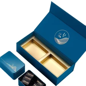 Custom Recycled Material Tea Box with Sponge Lining Printed Paper Box for Tea Bags and Food Gift Packaging